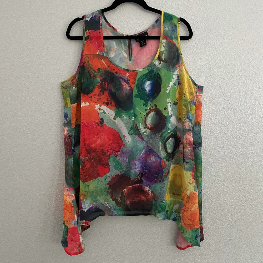 Colorful Abstract Patterned Top size 18/20